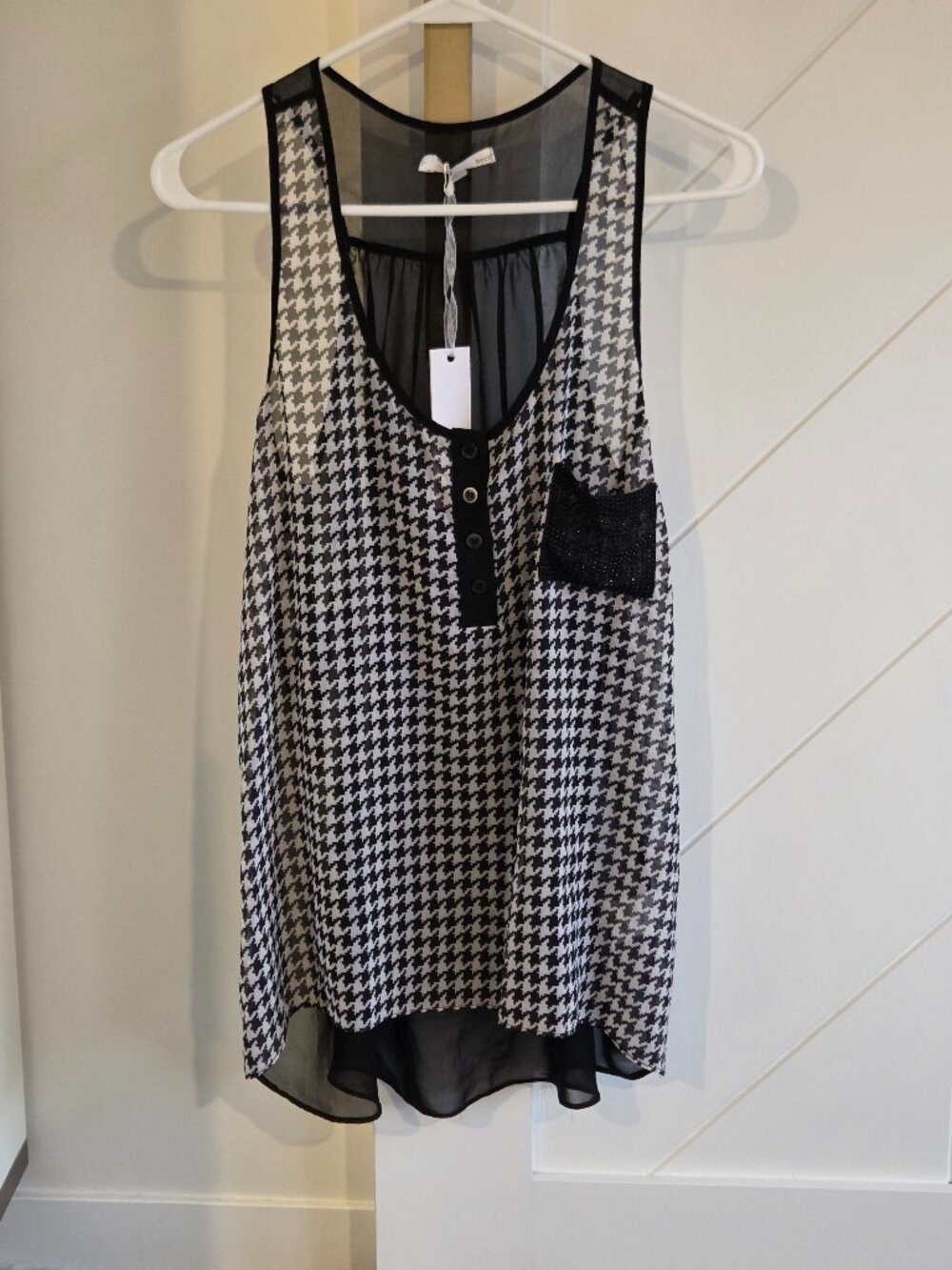 Sheer flowy tank